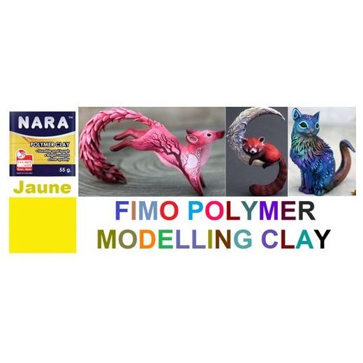 Nara Patte Argile Fimo Polymer Clay Modelling,Jaune,Cuire au four,Toute Réalisation