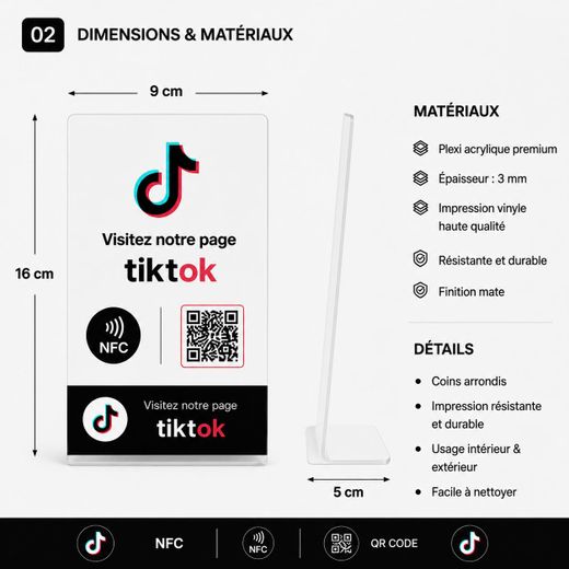 Mifare SUPPORT CHEVALIER ACRYLIQUE NFC TIKTOK - image 2