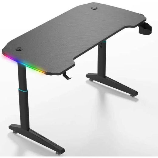 Generic Table Bureau gaming 140 cm RGB reglable en hauteur - image 4