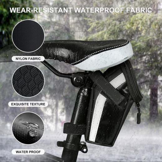 Generic Sac de dégager de vélo 1L, petit rangement, noir, arrière, kit d'accessoires