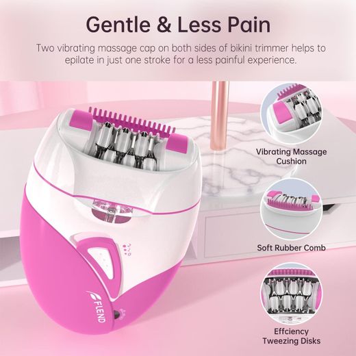 Generic Épilateur Électrique Compact Rechargeable – Douceur Durable et Peau Lisse (Finition Rose) - image 4