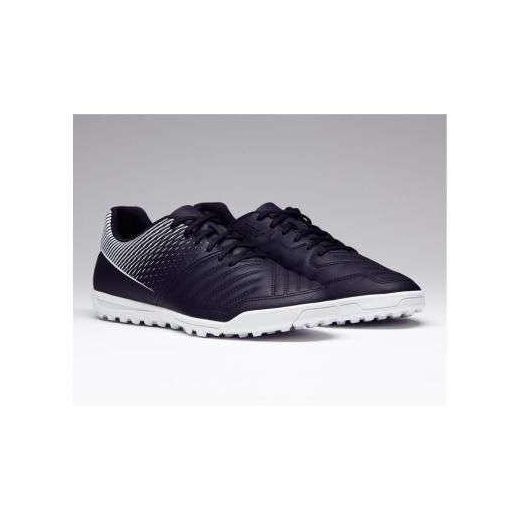 Kipsta Chaussure de football adulte terrain  100 NOIR blanche - image 2