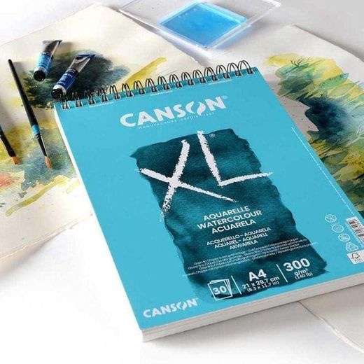 Canson XL Aquarelle - Album spiralé 30 feuilles A4 300g/m² - Blanc - image 2