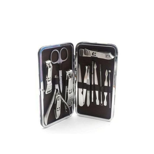 Generic Set de manucure pédicure pieds mains en acier inoxydable 7 pièces + BOITE LUXE - image 2