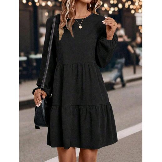 Generic Robe d'Été Ample à Étages Colorés – Style Décontracté Léger pour la Journée - image 3