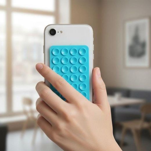 Generic Support Ventouse Adhésif en Silicone pour Smartphone, 1 Pièce – Fixation Universelle (Couleur Aléatoire) - image 2