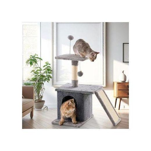 Generic arbre à chat pour chatons, tour d'escalade pour chat, gris