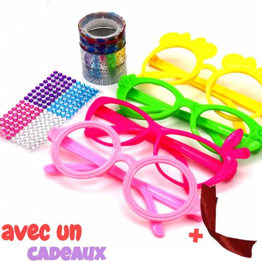 Generic lot de 4 Paires De Lunettes de mode a personnaliser avec accessoires - image 2