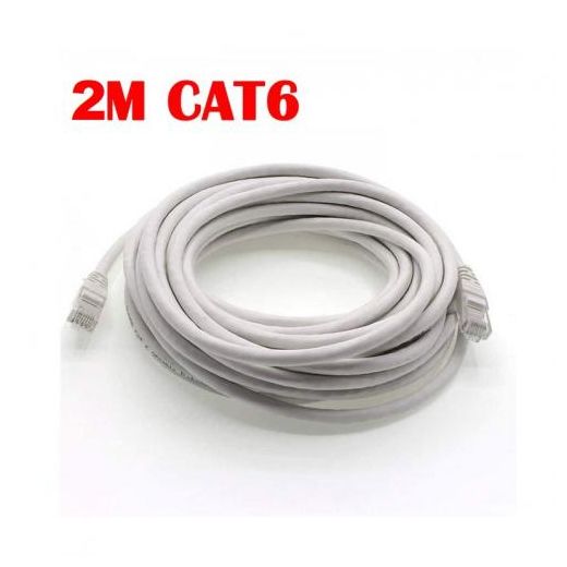 Câble Réseau Ethernet RJ45 CAT6 2M pour : ADSL/LAN/Récepteur/TV/PC/Camera
