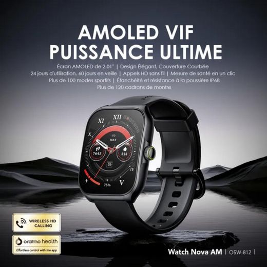 Oraimo Watch Nova AM – Montre Connectée AMOLED 2,01 - image 2