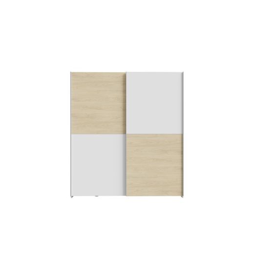 Kitea Armoire Schattmatt Design Carreaux - Blanc / Chêne - image 3
