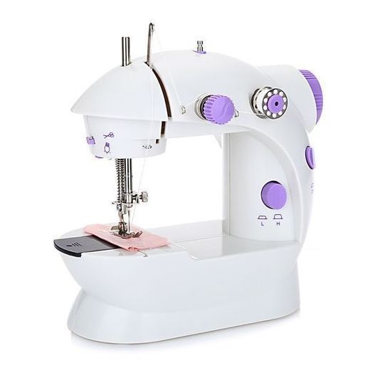 Generic Mini Sewing Machine Double Speed Automatic Thread With Light-White - image 3