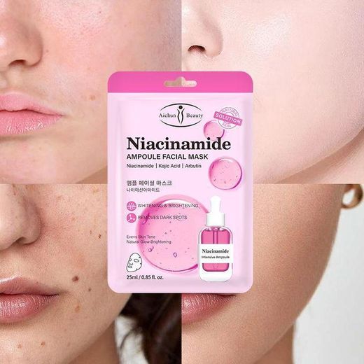 Aichun Beauty 5 Masques Visage à la Niacinamide – Soin Éclat & Unifiant - image 2