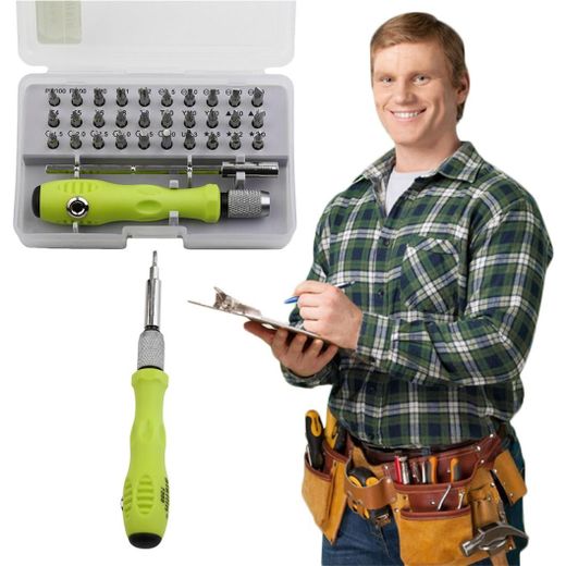 Generic Boite tournevis magnétique 32 IN 1 outil de réparation électronique multi-usage Vert