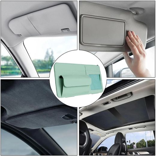 Generic Organisateur de Pare-Soleil pour Voiture, Rangement Multifonction avec Porte-Cartes et Emplacement pour Stylo - image 2
