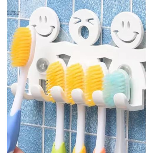 Generic Porte-brosse à dents mural, ventouse, 5 positions, mignon, polaire, HOSets, accessoire salle de bain - image 2