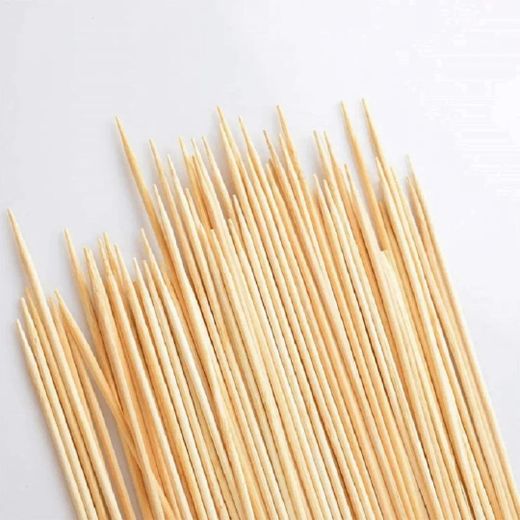 Generic Pack de 100 Pics à Brochette en Bois Une Touche Naturelle pour Votre Barbecue 15cm - image 3