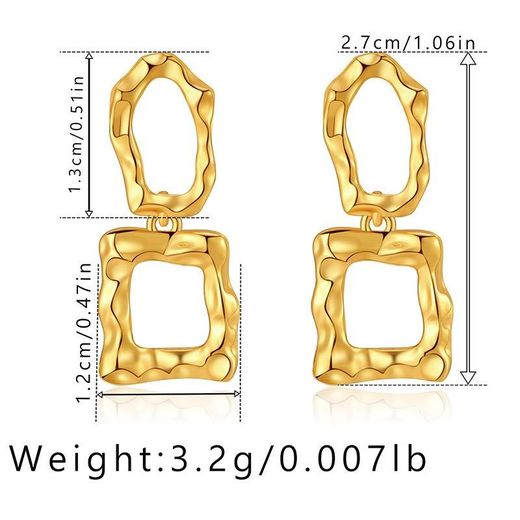 Clémentine Paris Boucles d'oreilles de luxe pour femme doré élégantes à la mode OGN015 - image 4