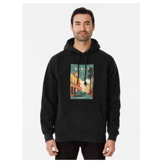 Generic Affiche de voyage vintage de Rabat Maroc Sweats à Capuche Hoodie - image 2