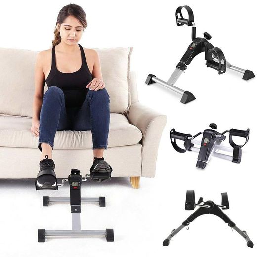 Generic Vélo d'exercice pour maison ou bureau, Mini vélo pédalier Portable avec Écran LCD, pedal,  Mini Vélo d'Appartement, Pédalier Pliable Pratique Léger Facile à Utiliser Ranger Pédaler Résistance Réglable écran LCD Appareil