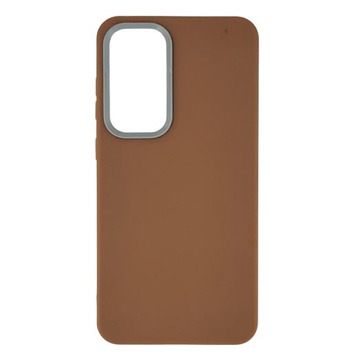 Pochette silicone pour Samsung S24 FE Marron