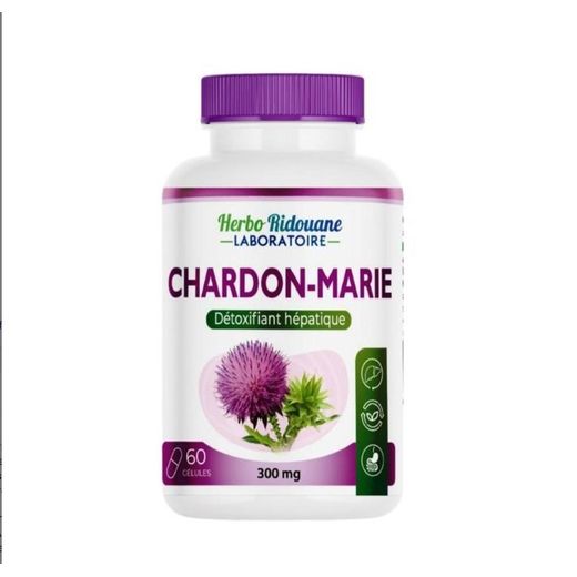 Herbo Ridouane on retournable Chardon Marie Pour le traitement de diverses maladies liées au foie 60Gélules - image 2