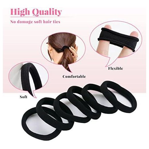 Generic Lot de 30 Élastiques Cheveux Premium – Attaches No Damage pour Femmes et Filles - Élastiques Sans Couture pour Cheveux Épais, Bouclés ou Fins. - image 2