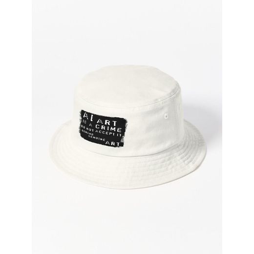 Generic IA Art Anti IA Œuvre d'art Intelligence artificielle Sweat chapeaux unisexe bob blanc - image 3