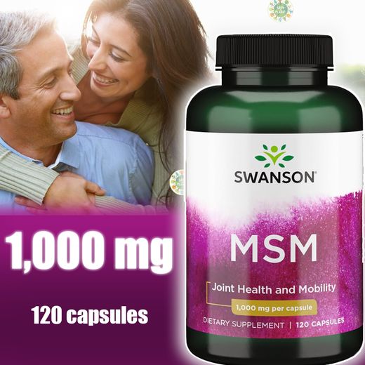 Swanson MSM, 1,000 mg, 120 Capsules, Améliore la santé des articulations, les mouvements et la fonction physique