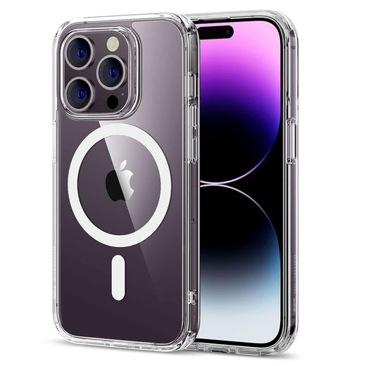 Case Coque Silicone Transparente Pour Recharge à Induction Pour iPhone 14 Recharge Sans Fil Magnétique