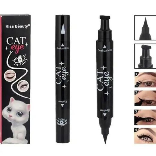 Kiss Beauty Eyeliner - Noname - Double Embout - Noir Intense - Effet Œil de Chat - Waterproof Non - image 2