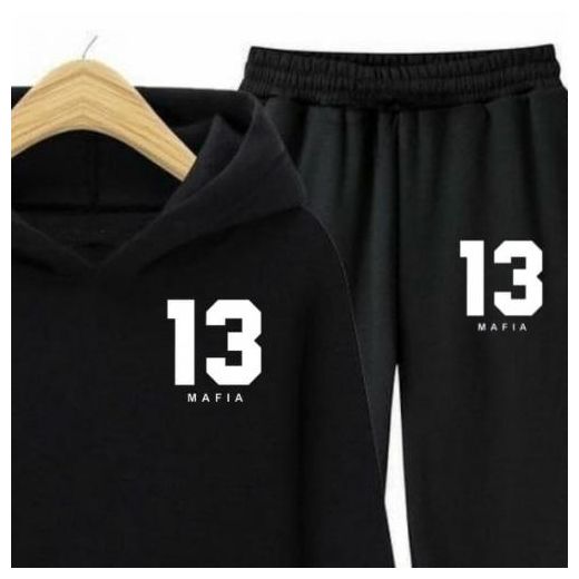 Generic ENSEMBLE 13 MAFIA 2PIECES SWEAT A CAPUCHE/PANTALON NOIR UNISEX ORIGINAL - image 4