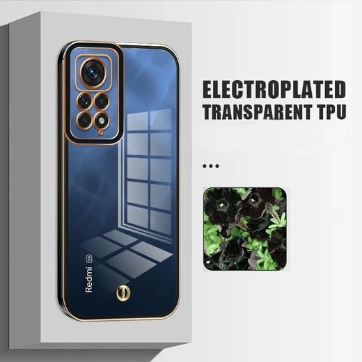 Spigen Transparent pour Xiaomi Note 12 pro (4G) Silicon pas attache Gold/Noir