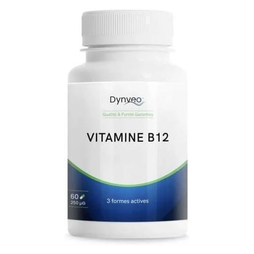 Vitamine B12 active - 3 formes bioactives (méthylcobalamine, adénosylcobalamine, hydroxycobalamine) - Haute biodisponibilité - Sans additifs - Assimilation optimale - 60 gélules (1 à 2 mois)