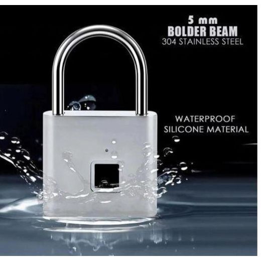 Generic Serrure à empreinte digitale intelligente - étanche et rechargeable par USB - sécurité résistante à la corrosion pour casiers, bagages, portails ou outils - peut stocker jusqu'à 10 empreintes digitales - image 3