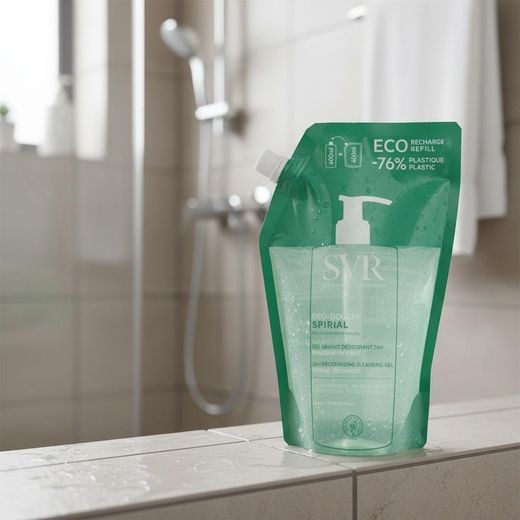SVR SPIRIAL ECO RECHARGE Déo-Douche GEL LAVANT DEODORANT 24H 400ml - image 2