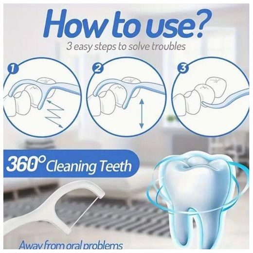 Generic Lot de 150 Bâtonnets de Soie Dentaire – Cure-Dents avec Fil Dentaire Doux pour les Gencives, Hygiène Bucco-Dentaire Compacte et Pratique