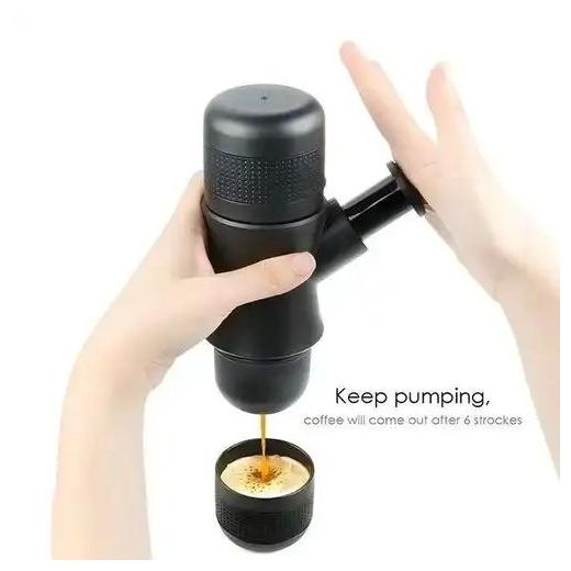 Generic Machine à Expresso Portable Manuelle – Cafetière de Voyage Compatible Café Moulu, Compacte et Sans Électricité - image 4