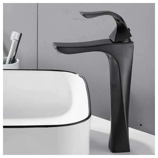 Generic Mitigeur lavabo vasque a poser noir ;mitigeur vasque;robinet lavabo - image 3