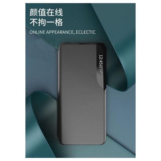 Pochette Flip Cover pour Iphone 13 Coque support Détachable enCuir Noir