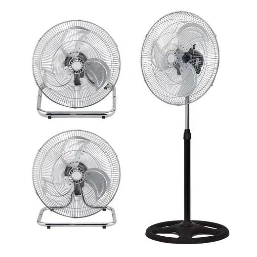 Generic Ventilateur 18'' posable sur pied 3 en 1 - 3 supports - 3 POSITION - INOX
