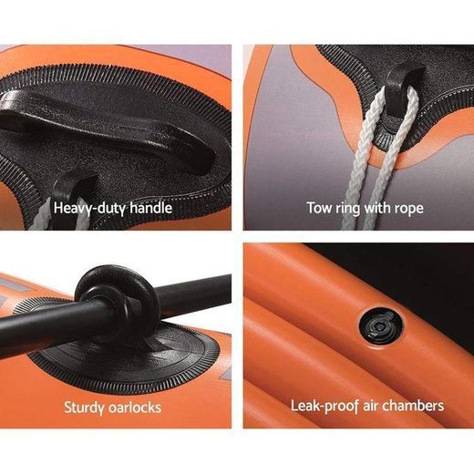 Generic Bateau gonflable avec 2 rames pour loisirs aquatiques - image 4