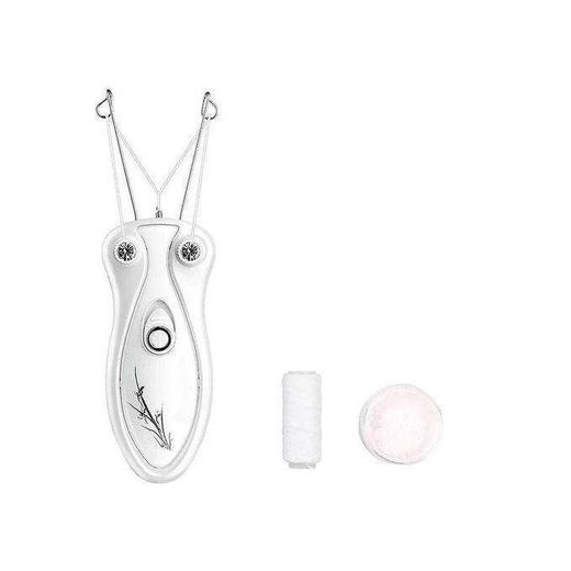 Generic Épilateur à fil électrique rechargeable pour visage, sourcils + fil de coton + poudre d'épilation - image 2