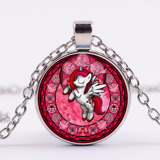 collier mignon mon petit cheval pour filles,dessin animé accessoires de robe