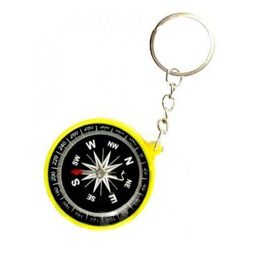 Generic Mini Boussole de Poche , Porte Clé - Boussole pour Camping Randonnée Pique Nique (Couleur Aleatoire) - image 3