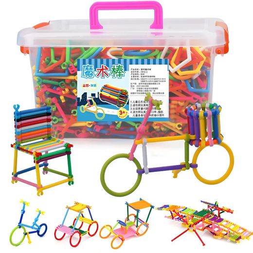 Generic le bon cadeau à offrir à ton enfant :Décennie s de Construction à Assembler pour Enfant, Bâtons d'Intelligence, Baguette Magique, Modèle de Créateur, 500 Pièces - image 2