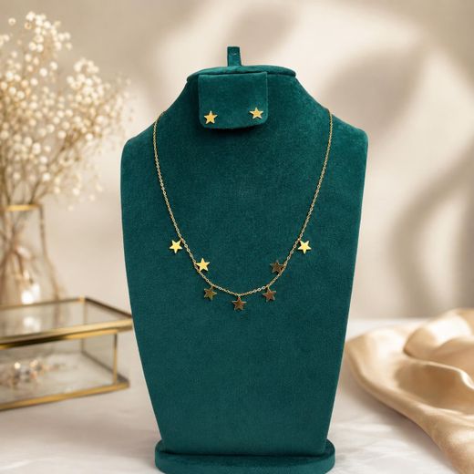 Generic Xim  Collier et Boucles d’Oreilles Étoiles Dorées