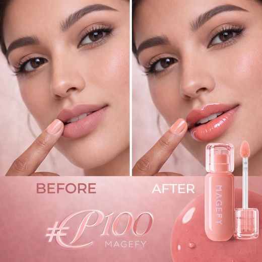 MAGEFY Serum Lip Gloss P100 Rose Nude – Fini Lumineux et Confort Quotidien - image 3