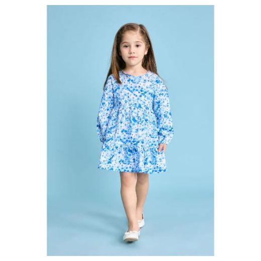Defacto Robe Fille coupe regular en coton - Blanc - B9290A5.