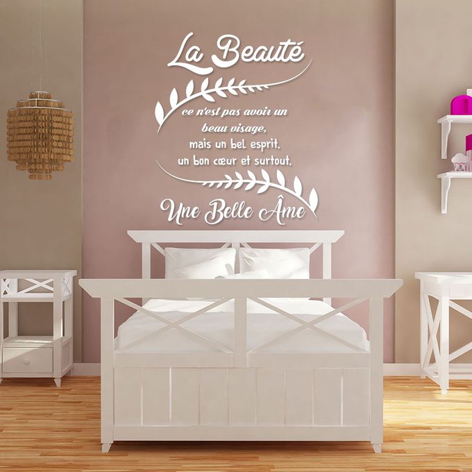 Stickers autocollant la beauté ce n�est pas avoir un beau